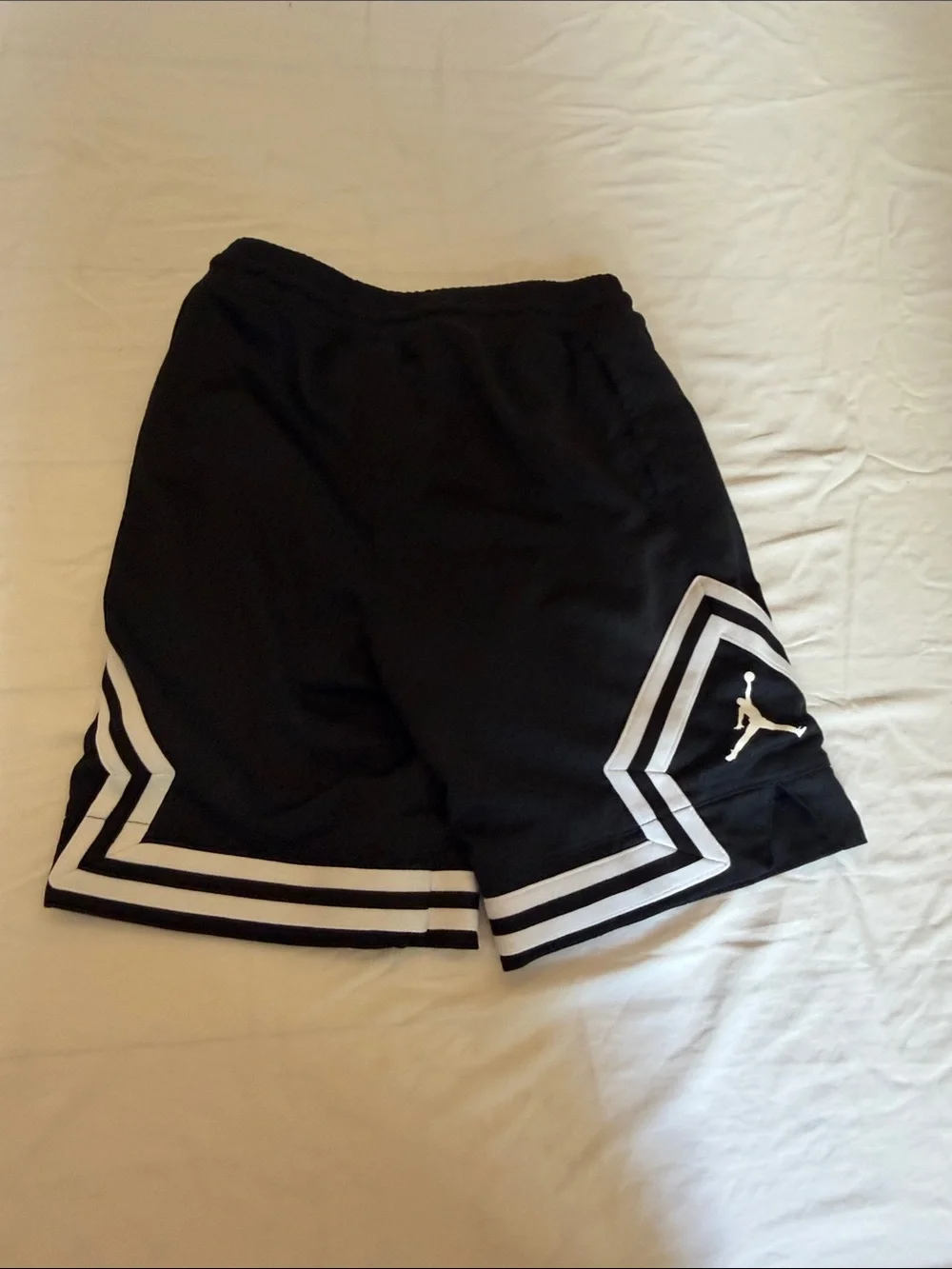 Jordan Men’s Black Shorts with White Chevron Stripes